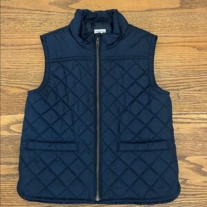 Crewcuts Vest Kids Small Blue Quilted Preppy